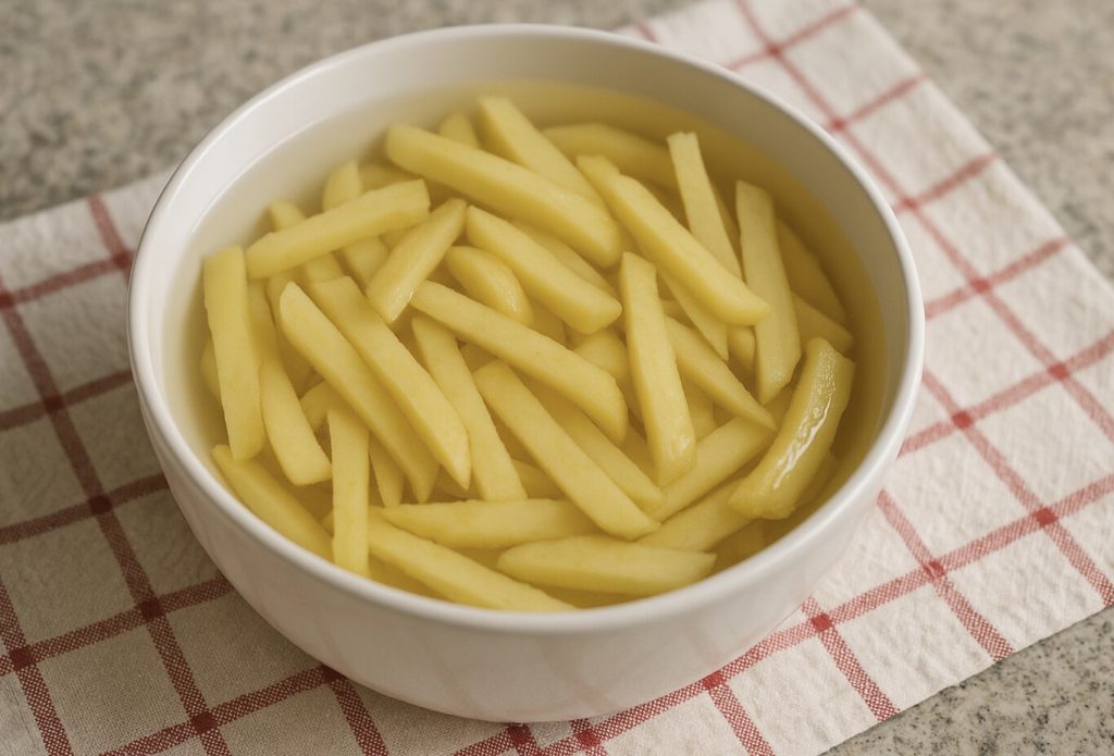 Hranolky z fritézy byly docela dobré, dokud jsem nevyzkoušel trik s vodou. Teď už nemají konkurenci.
